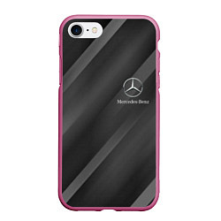 Чехол iPhone 7/8 матовый MERCEDES, цвет: 3D-малиновый