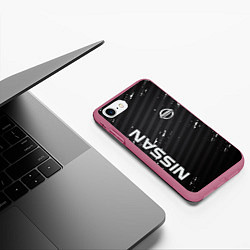 Чехол iPhone 7/8 матовый NISSAN, цвет: 3D-малиновый — фото 2