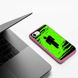 Чехол iPhone 7/8 матовый BILLIE EILISH БИЛЛИ АЙЛИШ, цвет: 3D-малиновый — фото 2