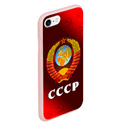 Чехол iPhone 7/8 матовый СССР USSR, цвет: 3D-светло-розовый — фото 2