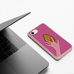 Чехол iPhone 7/8 матовый Avocado, цвет: 3D-светло-розовый — фото 2