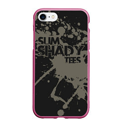 Чехол iPhone 7/8 матовый Slim Shady, цвет: 3D-малиновый
