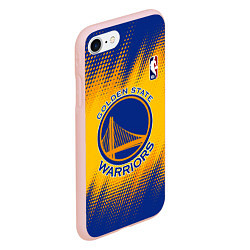 Чехол iPhone 7/8 матовый Golden State Warriors, цвет: 3D-светло-розовый — фото 2