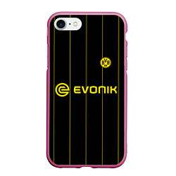 Чехол iPhone 7/8 матовый BORUSSIA DORTMUND, цвет: 3D-малиновый