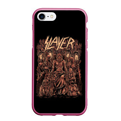 Чехол iPhone 7/8 матовый Slayer, цвет: 3D-малиновый