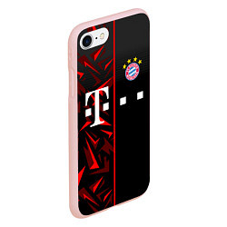 Чехол iPhone 7/8 матовый FC Bayern Munchen Форма, цвет: 3D-светло-розовый — фото 2