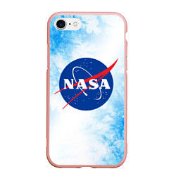 Чехол iPhone 7/8 матовый NASA НАСА, цвет: 3D-светло-розовый