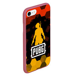 Чехол iPhone 7/8 матовый PUBG ПАБГ, цвет: 3D-малиновый — фото 2