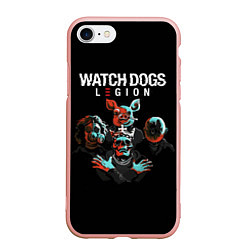 Чехол iPhone 7/8 матовый Watch Dogs Legion, цвет: 3D-светло-розовый
