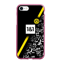 Чехол iPhone 7/8 матовый Dortmund 20202021 ФОРМА, цвет: 3D-малиновый