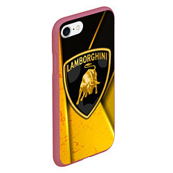 Чехол iPhone 7/8 матовый Lamborghini, цвет: 3D-малиновый — фото 2