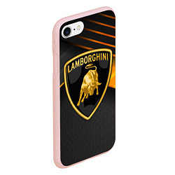 Чехол iPhone 7/8 матовый Lamborghini, цвет: 3D-светло-розовый — фото 2
