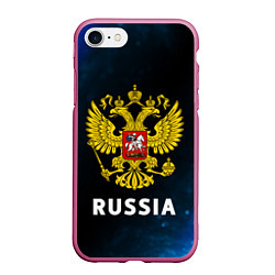 Чехол iPhone 7/8 матовый RUSSIA РОССИЯ