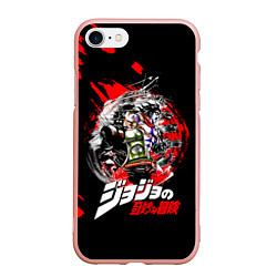 Чехол iPhone 7/8 матовый JoJo Bizarre Adventure, цвет: 3D-светло-розовый