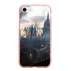 Чехол iPhone 7/8 матовый Assassin’s Creed Unity, цвет: 3D-светло-розовый