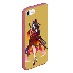Чехол iPhone 7/8 матовый Geisha 2, цвет: 3D-малиновый — фото 2
