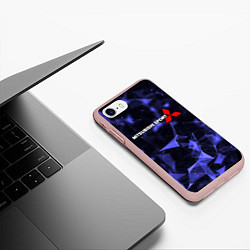 Чехол iPhone 7/8 матовый MITSUBISHI, цвет: 3D-светло-розовый — фото 2