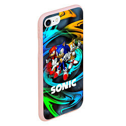 Чехол iPhone 7/8 матовый SONIC TRIO, цвет: 3D-светло-розовый — фото 2