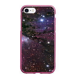 Чехол iPhone 7/8 матовый Галактика S, цвет: 3D-малиновый