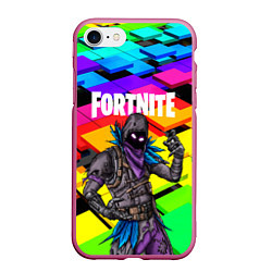 Чехол iPhone 7/8 матовый FORTNITE, цвет: 3D-малиновый