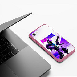 Чехол iPhone 7/8 матовый FORTNITE, цвет: 3D-малиновый — фото 2