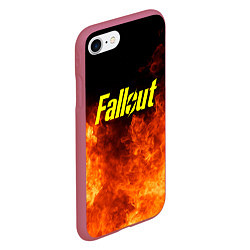 Чехол iPhone 7/8 матовый FALLOUT ФЭЛЛАУТ, цвет: 3D-малиновый — фото 2