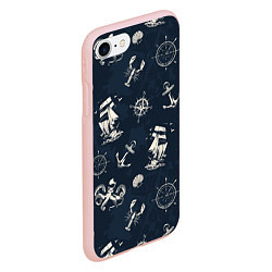 Чехол iPhone 7/8 матовый Nautical art, цвет: 3D-светло-розовый — фото 2