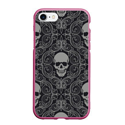 Чехол iPhone 7/8 матовый Skulls