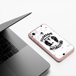 Чехол iPhone 7/8 матовый Death Note, цвет: 3D-светло-розовый — фото 2