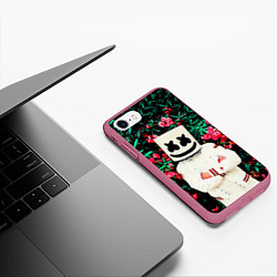 Чехол iPhone 7/8 матовый MARSHMELLO ROSES, цвет: 3D-малиновый — фото 2