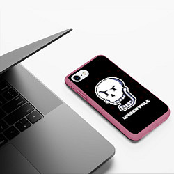 Чехол iPhone 7/8 матовый UNDERTALE, цвет: 3D-малиновый — фото 2