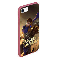 Чехол iPhone 7/8 матовый League of legends Гарен, цвет: 3D-малиновый — фото 2