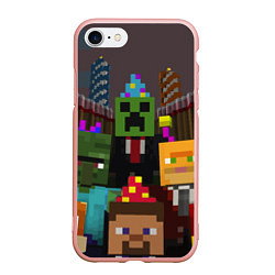 Чехол iPhone 7/8 матовый Minecraft - characters - video game