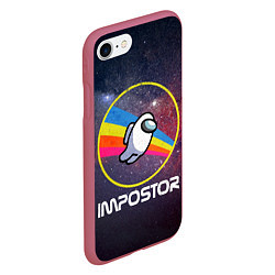 Чехол iPhone 7/8 матовый NASA Impostor, цвет: 3D-малиновый — фото 2