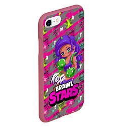 Чехол iPhone 7/8 матовый Rosa Brawl Stars, цвет: 3D-малиновый — фото 2