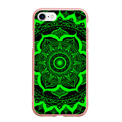 Чехол iPhone 7/8 матовый Mandala, цвет: 3D-светло-розовый