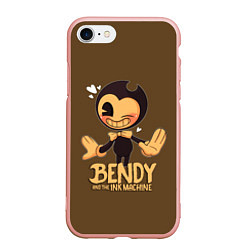 Чехол iPhone 7/8 матовый Bendy And The Ink Machine, цвет: 3D-светло-розовый