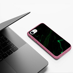 Чехол iPhone 7/8 матовый PuRRi$, цвет: 3D-малиновый — фото 2