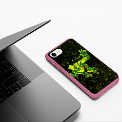 Чехол iPhone 7/8 матовый JOJOS BIZARRE ZA WARUDO, цвет: 3D-малиновый — фото 2