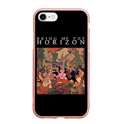 Чехол iPhone 7/8 матовый BRING ME THE HORIZON, цвет: 3D-светло-розовый
