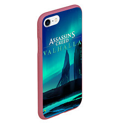 Чехол iPhone 7/8 матовый ASSASSINS CREED VALHALLA, цвет: 3D-малиновый — фото 2