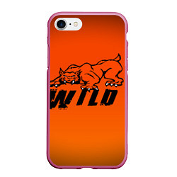 Чехол iPhone 7/8 матовый WildДикий, цвет: 3D-малиновый