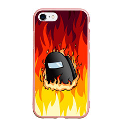 Чехол iPhone 7/8 матовый Among Us Fire Z