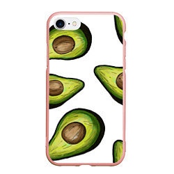 Чехол iPhone 7/8 матовый Авокадо, цвет: 3D-светло-розовый
