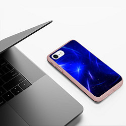 Чехол iPhone 7/8 матовый Космический вихрь, цвет: 3D-светло-розовый — фото 2