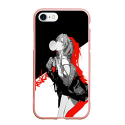 Чехол iPhone 7/8 матовый Asuka Langley Evangelion, цвет: 3D-светло-розовый