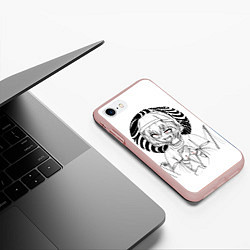 Чехол iPhone 7/8 матовый Ahegao, цвет: 3D-светло-розовый — фото 2