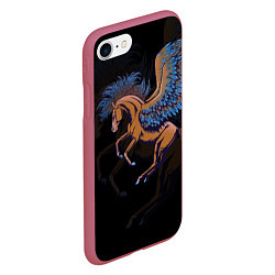 Чехол iPhone 7/8 матовый Pegasus wings, цвет: 3D-малиновый — фото 2