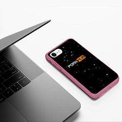 Чехол iPhone 7/8 матовый Pornhub, цвет: 3D-малиновый — фото 2