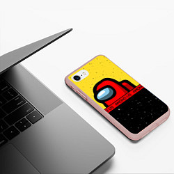 Чехол iPhone 7/8 матовый AMONG US Амонг Ас, цвет: 3D-светло-розовый — фото 2